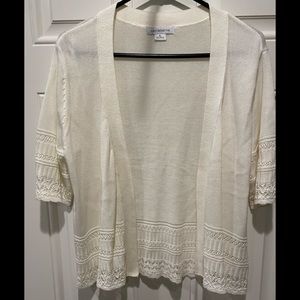 Liz Claiborne Ivory Open Front Sweater-XL